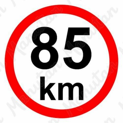 Omezení rychlosti 85 km/h, samolepka D 200 mm – Zboží Dáma