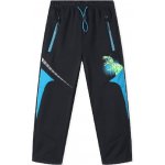 DĚTSKÉ SOFTSHEL KALHOTY S FLEECEM DINOSAURUS Tmavě modrá modrá – Zboží Mobilmania