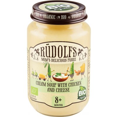 RUDOLFS Bio krémová polévka s kuřecím masem 8m+ 190 g