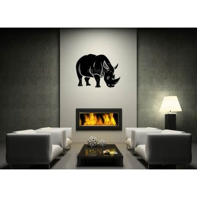 Weblux vzor n73953128 Samolepka na zeď - Rhinoceros Tattoo prachy abstrahovat Afrika, rozměry 120 x 100 cm