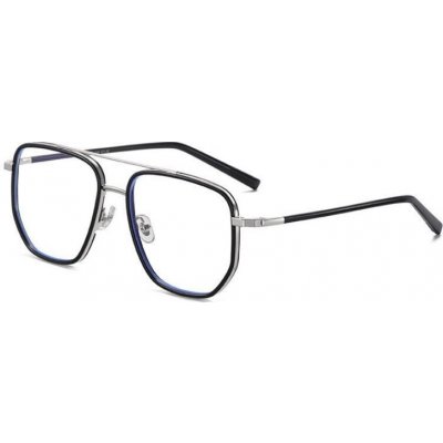 Brýle blokující modré světlo Retro 1977 Stříbrno černé Lifestyle YIW-1977-BCK – Zboží Mobilmania