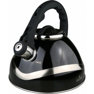 Zilner Ocelová konvice se silikonovou rukojetí 3 l černá – Sleviste.cz