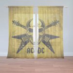 Sablio Záclony ACDC Lebka: 2ks 150x250cm – Hledejceny.cz