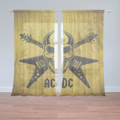 Sablio Záclony ACDC Lebka: 2ks 150x250cm – Hledejceny.cz