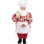 Clayre & Eef Červená vánoční dekorace figurka Santa Claus cukrář - 22*19*45 cm – Hledejceny.cz