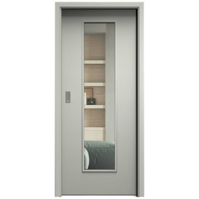 Sapeli Elegant Komfort M55 posuvné šedá 60 x 197 cm Čiré sklo – Hledejceny.cz