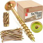 Tesařské vruty 5x70 TORX s talířovou hlavou, 200 ks – Hledejceny.cz