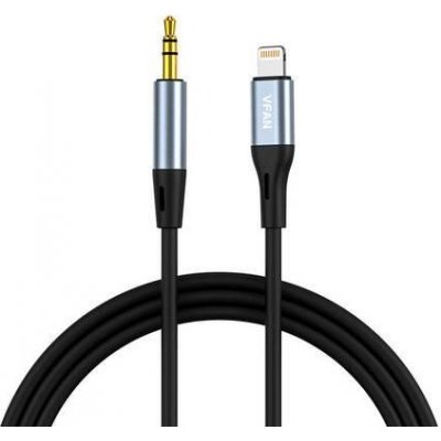 Kabel Vipfan L05 Lightning na mini jack 3,5 mm AUX, 1 m (šedý) – Zbozi.Blesk.cz