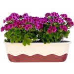 Plastia Samozavlažovací truhlík MARETA 17,5 x 60 x 19,5 cm slonová kost sv. + vínový – Zboží Dáma