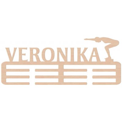ČistéDřevo Dřevěný věšák na medaile plavání Zvolte Žena – Hledejceny.cz