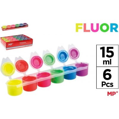 Madrid Papel Temperové barvy sada (6x15ml) neonové – Sleviste.cz