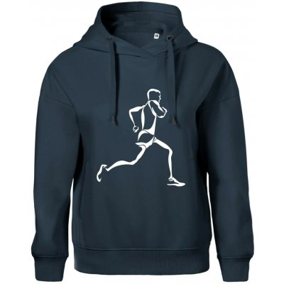 Běžec Oversized mikina dámská Moon kratší + širší Námořní modrá velmi tmavá téměř černá – Zboží Dáma