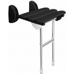 Ridder HANDICAP sklopné sedátko do sprchového koutu s podpěrou, 38x36cm, černá A140110-1 – Zbozi.Blesk.cz