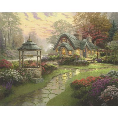 Schmidt Thomas Kinkade Dům se studní Haus mit Brunnen 1000 dílků – Hledejceny.cz