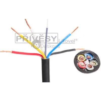 Kabel 5x0,75, hnědá/ bílá/ červená/ zelená/ modrá – Zboží Dáma