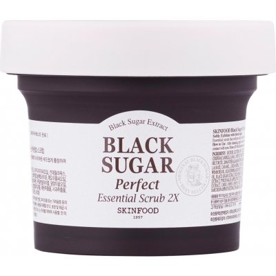 Skinfood Black Sugar Perfect Essential Scrub 2X Peelingová maska s hnědým cukrem 210 g – Sleviste.cz