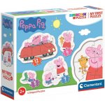 CLEMENTONI Moje první : Prasátko Peppa 4v1 3,6,9,12 dílků – Zbozi.Blesk.cz
