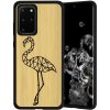 Pouzdro a kryt na mobilní telefon Samsung PROTEMIO 28230 BAMBOO Dřevěný kryt Samsung Galaxy S20 Plus FLAMINGO (084)