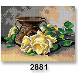 VTC Vyšívací předloha 70246 2881 Catherina Klein zátiší se žlutými růžemi 18x24cm