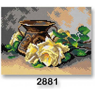 VTC Vyšívací předloha 70246 2881 Catherina Klein zátiší se žlutými růžemi 18x24cm – Zboží Dáma