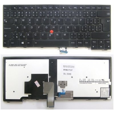 česká klávesnice IBM Lenovo Thinkpad T431 T440 T450 T460 E431 černá CZ s podsvitem – Zboží Mobilmania