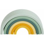 A Little Lovely Company montessori stohovací duha zelená a žlutá – Sleviste.cz