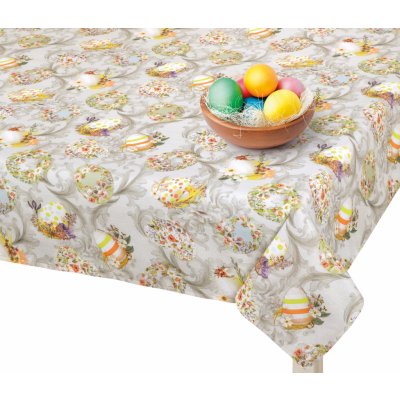Brotex Velikonoční ubrus vajíčka na šedé 120x140cm – Zboží Dáma