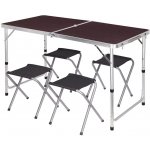 Verk 14469 Skládací kempingový set pro 4 osoby hnědý – Hledejceny.cz