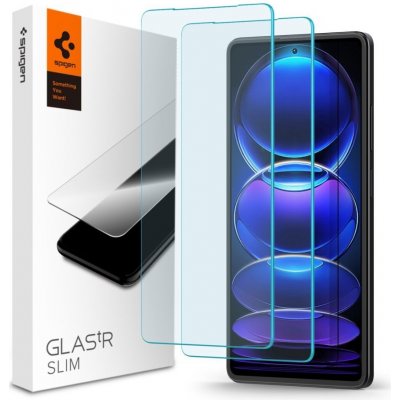 Spigen ochranné sklo tR Slim pro Xiaomi Redmi Note 12 Pro 5G/Redmi Note 12 Pro+ 5G/POCO X5 Pro 5G, 2ks AGL06045 – Zbozi.Blesk.cz