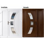 Soft Dvoukřídlé vchodové 3D 5901+Panel Plný Zlatý dub/bílá pravé 150 x 200 cm – Hledejceny.cz