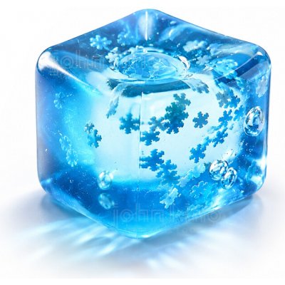 Antistresová mačkací kostka se sněhovými vločkami Squishy Ice Cube 5cm – Zbozi.Blesk.cz