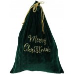 Pro-Tech shop Dárkový pytel Merry Christmas 50x70cm zelený velurový 69894 – Hledejceny.cz