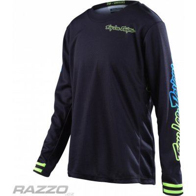 Troy Lee Designs GP Jersey Youth Mono Black Yellow Cyan 2022 | Zboží Auto