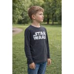 Sun City Chlapecké tričko STAR WARS 3D nápis metalický dlouhý rukáv šedé Šedá, – Zboží Dáma