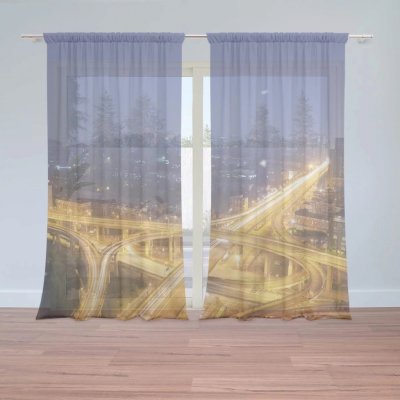 Záclony Křižovatka: 2 ks - 150x250 cm - Sablio – Hledejceny.cz