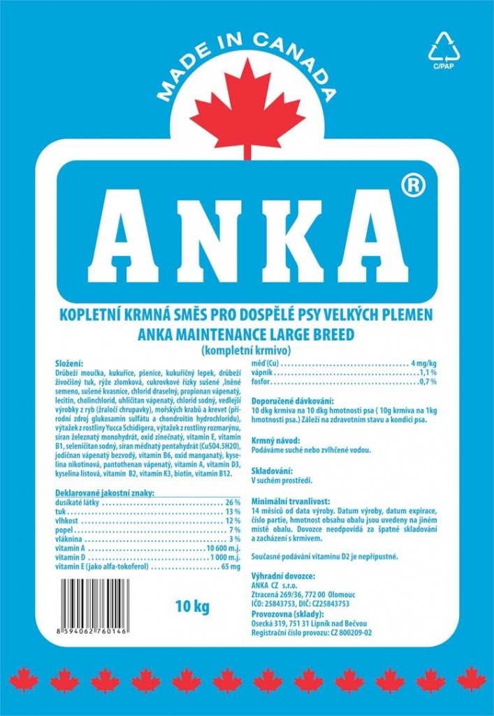 ANKA Maintenance Large Breed 10 kg