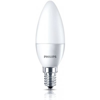 Philips LED Svíčka 4-25W, E14, 2700K, Mléčná – Zboží Mobilmania