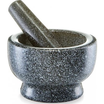 Zeller, Kuchyňský hmoždíř GRANIT s paličkou, černý, 13×8 cm – Zbozi.Blesk.cz