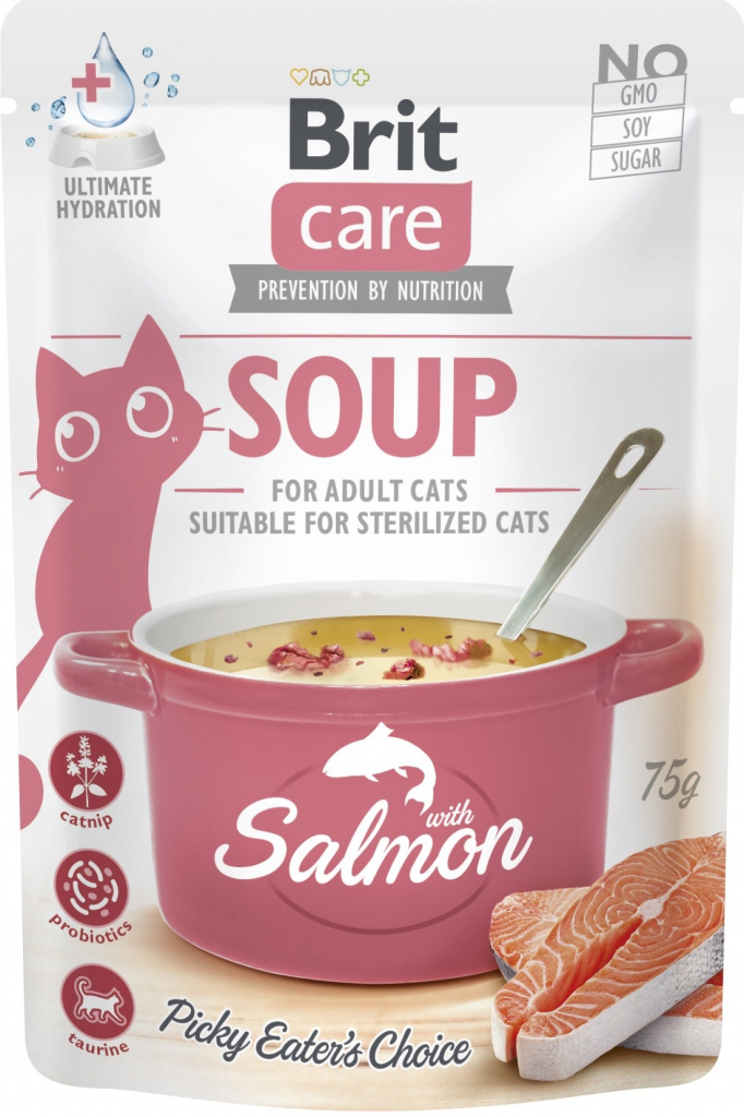 Brit Care Cat Soup with Salmon 75 g