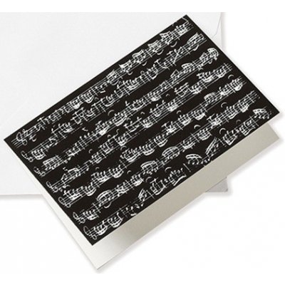 VIENNA WORLD Přání do obálky PARTITURA černé – Zboží Dáma