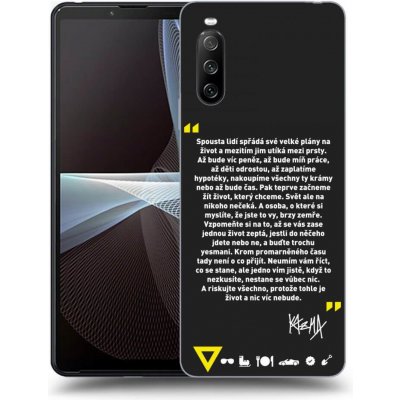 Pouzdro Picasee silikonové Sony Xperia 10 III - Kazma - BUĎTE TROCHU YESMANI černé – Zboží Mobilmania