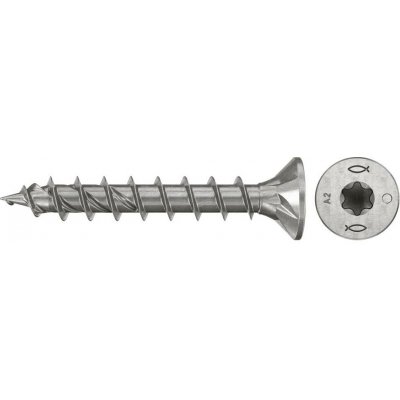 Fischer 574068 šrouby do dřevotřísky 5 mm 30 mm TX Nerezová ocel 200 ks – Hledejceny.cz
