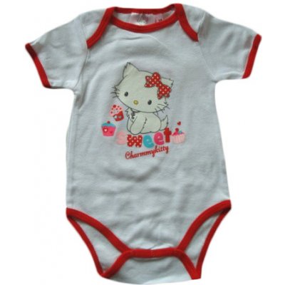 Krásné originální dětské body Hello Kitty bílé