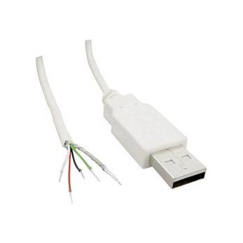 BKL Electronic 10080110 zástrčka USB 2.0 typ A, 1,8m, bílý