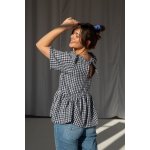 Oneday betty halenka kostkovaná modrá – Zboží Mobilmania