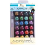 Akvarelový set 28 ks + štětec, blok – Hledejceny.cz