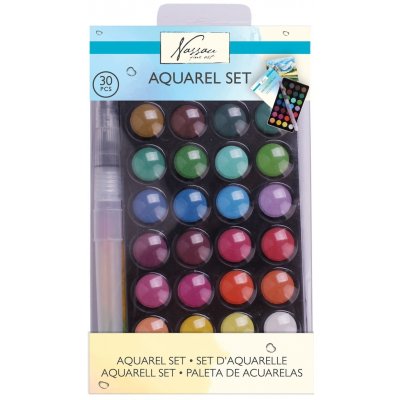 Akvarelový set 28 ks + štětec, blok – Hledejceny.cz