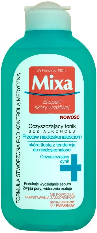 Mixa čistící a zmatňující pleťová voda 200 ml od 97 Kč - Heureka.cz