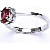 Prsteny Čištín Stříbrný se syntetickým zirkonem ruby T 1246