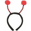 Dětský karnevalový kostým Anděl Čelenka tykadla s glitry červená 5856-03
